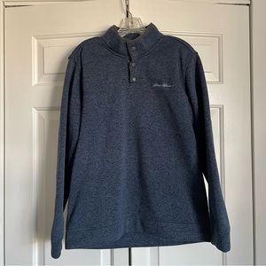Eddie Bauer | Men’s radiator fleece snap mock pullover, navy, large